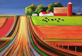 Folk Art Farm By Toni Grote Farm Art Folk Art Painting Folk Art