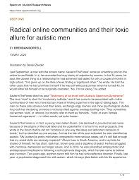 Https Www Spectrumnews Org Features Deep Dive Radical Online Communities And Their Toxic Allure For Autistic Men Format Pdf