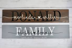 Family Wooden Sign These Family Wooden Signs Can Be Painted In Any Color Of Your Choice They A Personalized Wood Signs Wooden Family Signs Custom Family Signs