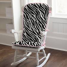 Black And White Rocking Chair Cushions Black And White Zebra Rocking Chair Pad Rocking Chair Pads Printed Accent Chairs Chair Cushions