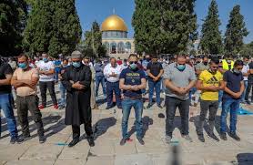 Eyewitness footage from the scene showed a tree on fire just outside al aqsa, one of the three police said the fire at al aqsa was the result of fireworks being fired at the temple mount plaza. Palestinians Allowed To Pray In Al Aqsa Mosque Arab News Japan