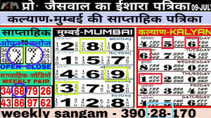 16 07 2018 kalyan weekly chart kalyan open today kalyan