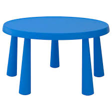 Mammut Children S Table Indoor Outdoor Blue 33 1 2 Ikea Childrens Table Ikea Childrens Table Indoor Chairs