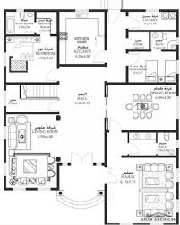 خرائط الفيلا 6 غرف نوم أبعاد المسكن 15 45م عرضx18 95م عمق سكن Ha 04 My House Plans House Plans Mansion Family House Plans