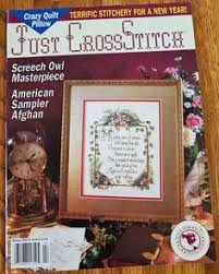 Needlepoint patterns owls annie coloring books birthday cards craft projects cross stitch valentines birds. Cross Stitch Kits How To Just Cross Stitch Magazine Vol 12 No 3 Septoct 1994 An Invitation To Elegant Stitchery