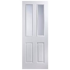 4 Panel Glazed White Internal Door H