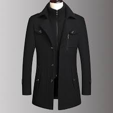 Buy Trench Coat Men Woolen Coat For Men Fashion Jacket Mens Coat Double Collar Coat Cold Proof Jacket At Affordable Prices Free Shipping Real Reviews With Photos Joom