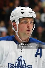 Andrew Raycroft of the Toronto Maple Leafs readies for the puck... News  Photo