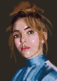 Jodie Comer Painting A4 Art Print, Villanelle Killing Eve Fan Art Picture,  Female Portrait Wall Decor