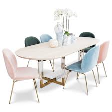 Trousdale 2 Racetrack Dining Table In Bleached Solid Hickory In 2020 Oval Table Dining Scandinavian Dining Room Modern Dining Table