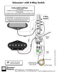 Series gives you the standard high output and hum cancelled humbucker tone. Tele Wiring Diagram With 4 Way Switch Telecaster Custom Telecaster Guitar Diy