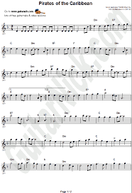 Get beginner and easy guitar sheet music with traditional notation and tablature (tab). Pirates Of The Caribbean Theme Easy Guitar Sheet Music Guitarnick Com
