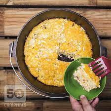 Sausage And Hashbrown Dutch Oven Breakfast Bars 50 Campfires Recipe Dutch Oven Breakfast Easy Dutch Oven Recipes Dutch Oven Recipes