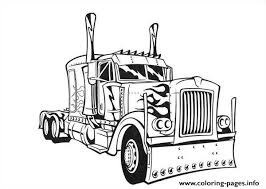 Optimus prime is more than meets the eye. Transformers Optimus Prime Truck Coloring Pages Printable