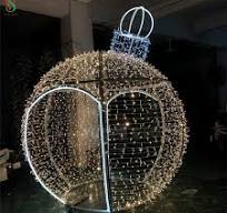 Commercial Outdoor 3D Huge Ball Arch Holiday Motif Light