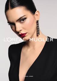 muglerofficial's femme fatale look reimagined with @lorealparis makeup.  @kendalljenner SOFT GLOW CUSHION ILLUSION 4 SCULPTURAL FELT LINER BLACK  PATENT AUGMENTED VOLUME MASCARA BLACK PATENT POWER MATTE LIPSTICK RED 1974  Photographer Print: @txemayeste