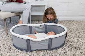 Snuggle Nest Peak Portable Infant Bassinet Grey White Baby Delight Inc Portable Bassinet Bed Bassinet Travel Bassinet