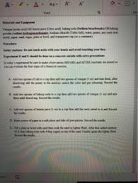 Citric acid is one of the most common food additives in use today. 2 A A A A A Font Par Materials And Equipment Vinegar Chegg Com