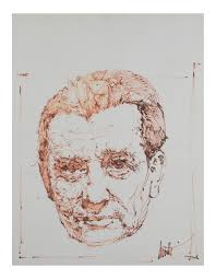Bonhams Cornette de Saint Cyr : RAYMOND MORETTI (NICE 1931-2005 PARIS)  Portraits d'écrivains et philosophes (Ensemble de 13 oeuvres)