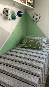35 Coolest Soccer Themed Bedroom Ideas For Boys House Design And Decor Soccer Themed Bedroom Boys Bedroom Wallpaper Boys Bedroom Decor