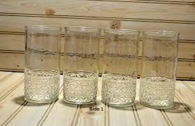 Buy farmhouse wall lights and get the best deals at the lowest prices on ebay! Vintage Jam Jelly Glass Kerr Drinking Glasses Quilted Design Water Tea Tumbler Set Of 4 Tea Tumbler Drinking Glasses Vintage Glassware