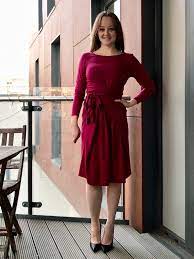 I twisted the ties at the front then wrapped and tied them to the back. Diary Of A Chain Stitcher Berry Merino Kielo Wrap Dress
