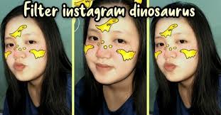 Apa arti foto gambar dino tiktok yang viral ? Filter Ig Dinosaurus Ini Cara Dapatnya Warna Biru Atau Kuning Area Tekno