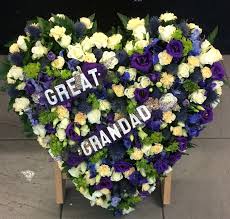 The new season florist diy. Blue And Green Loose Heart Buy Online Or Call 01375 374155