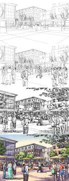 Rochester Ny Urs Corporation Drawing Process Wireframe Wireframe Entourage Inked Dr Architecture Sketch Landscape Drawings Architecture Illustration