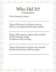 There are lots of great dessert recipes in there, and i even wrote one myself! Murder Mystery Dinner