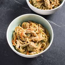 Or, more likely these days, churn out a smoothie for second opinion: Make These Toothsome Noodles With Shreds Of Tender Chicken