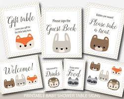 Woodland Baby Shower Table Signs Woodland Baby Shower Dec Woodland Animal Baby Shower Decorations Woodland Animal Baby Shower Woodland Baby Shower Decorations