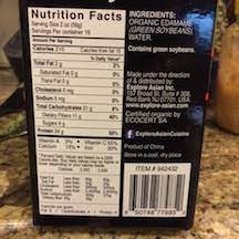 The nutritional content of that combination is 10 grams of healthy fats, 3 grams of protein and zero net carbs. Organic Edamame Spaghetti New Product From Costco