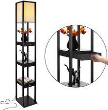 You can use the shelves to conveniently place your speakers. Amazon Com Brightech Maxwell Drawer Edition Shelf Led Floor Lamp Combination Narrow Nightstand With Light Attached Tower End Or Side Table For Office Bedroom Black Home Kitchen
