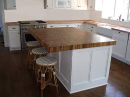 How much overhang for a kitchen island. Teak End Grain Kitchen Island Countertp With Overhang
