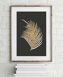 Black And Gold Art Prints Fern Wall Art Printable File Botanical Plant Print Nature Etsy Fern Wall Art Boho Poster Printable Wall Art