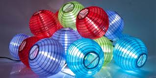 River's edge jumbo lantern string lights 10ft cord 10 lights. Everbright Solar Chinese Lanterns