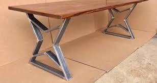 Metal Dining Table Legs Set Of 2 Steel Table Legscustom Etsy In 2020 Steel Table Metal Table Metal Table Legs