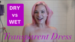 CharmGetsNakey White Dress Dry Vs Wet Challenge C-Thru From 0:42 - YTboob