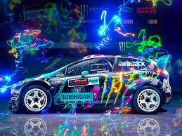 Ford Ford Fiesta Compact Car Colorful Art Wallpaper Ford Fiesta Ken Block Custom Cars