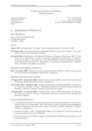 Maybe you would like to learn more about one of these? Curriculum Vitae In Italiano Con Attivita Department Of Mathematics