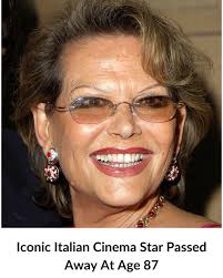World Renowned Iconic Italian Cinema Star Passed Away At Age 87:  https://bit.ly/46QAzcJ