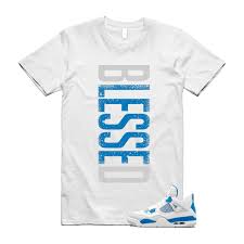 4 Military Blue Neutral Grey White T Shirt Match VERTBLS