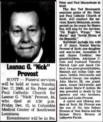 Leanac G “Nick” Provost (1916-2000)