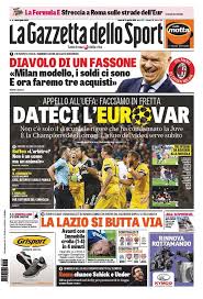 Lo sport nazionale in italia è il calcio, per questo le prime pagine di gazzetta dello sport, corriere dello sport e tuttosport conterranno più notizie di questo sport, rispetto agli altri. La Prima Pagina Della Gazzetta La Gazzetta Dello Sport Facebook