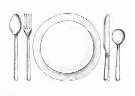 Download Premium Illustration Of Hand Drawn Plate And Cutlery Set 1200254 How To Draw Hands Draw Plates Free Hand Drawing