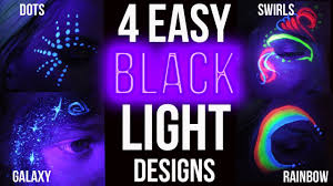 4 Super Easy Blacklight Uv Face Paint Designs Tutorial Glowparty Glow Blacklight Glowdance Uv Uvfacep Uv Face Paint Glow Face Paint Face Painting Designs