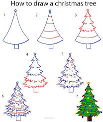 Crafts Christmas Lights Tree Christmas Tree Drawing Christmas Tree Drawing Easy Easy Christmas Drawings