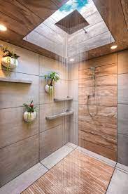 In this modern country farmhouse a black and white palette was adopted for the bathrooms, paired with timber highlights. Amazing Bathroom Shower Ideas On A Budget Walk In Modern Bathroom Designs Diy M Bathroom P Amenagement Douche Salle De Bains Moderne Salle De Bain Design