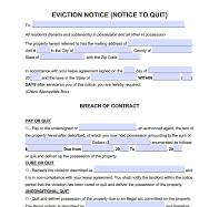 Eviction Notice Templates
